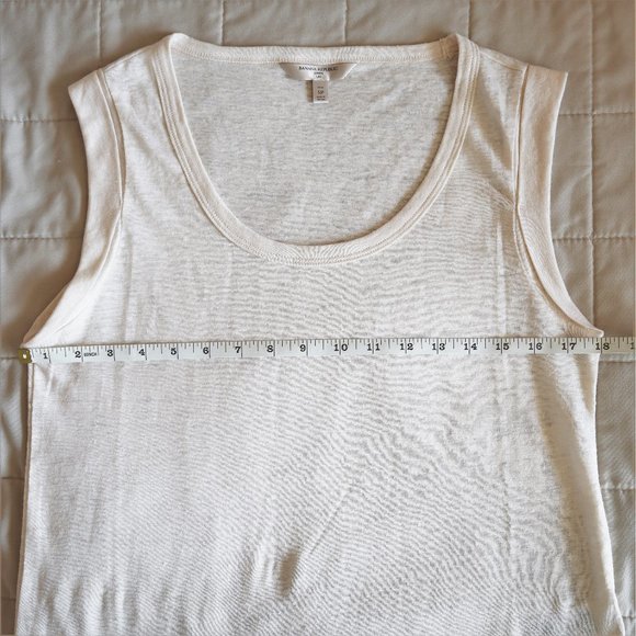 Banana Republic Cream Linen Tank Top NWOT - Picture 4 of 6